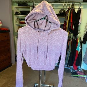 Pink Gymshark knit crop hoodie S